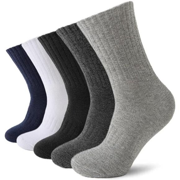 Other - 5 Pairs Wool Socks Men Thick Thermal Winter Men Warm Hiking Soft Cozy Boot NEW